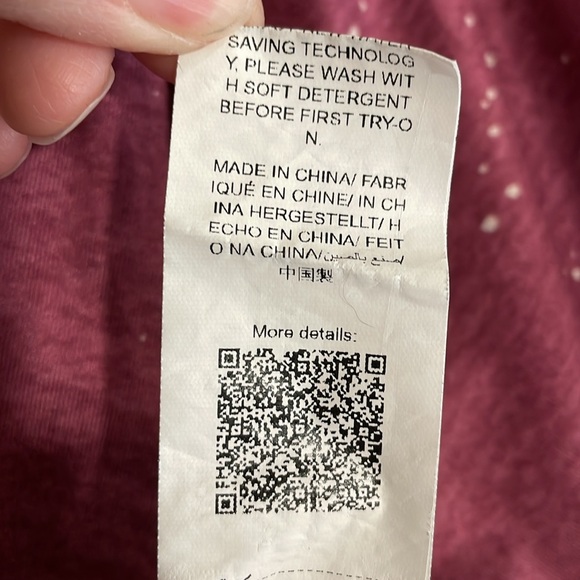 Women's Plus SHEIN Emery Rose "Blessed" Magenta Bleached Purple Cheetah T-Shirt - Picture 7 of 7